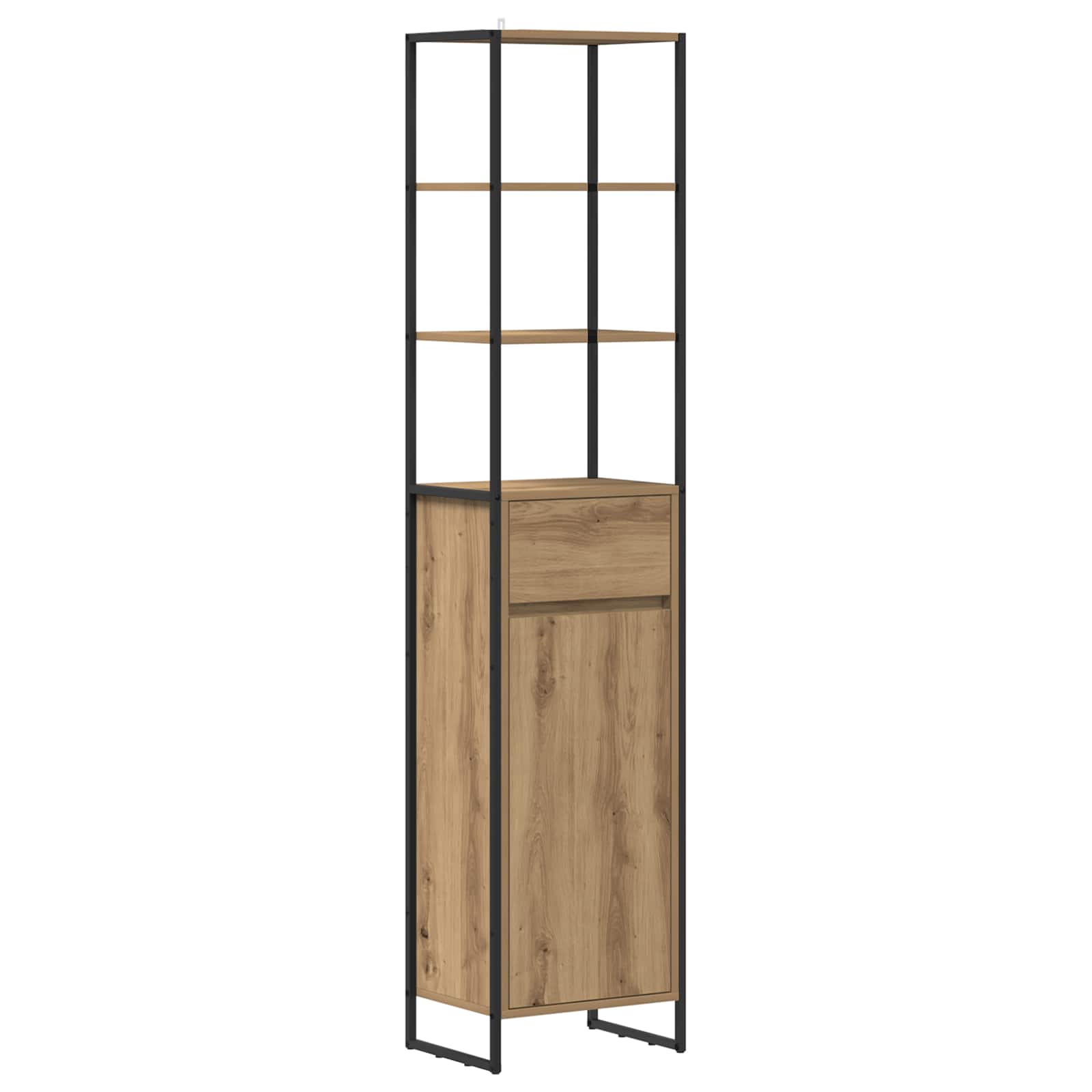 Set de mobilier pentru baie Stejar Artizanal Lemn compozit - imagine 8