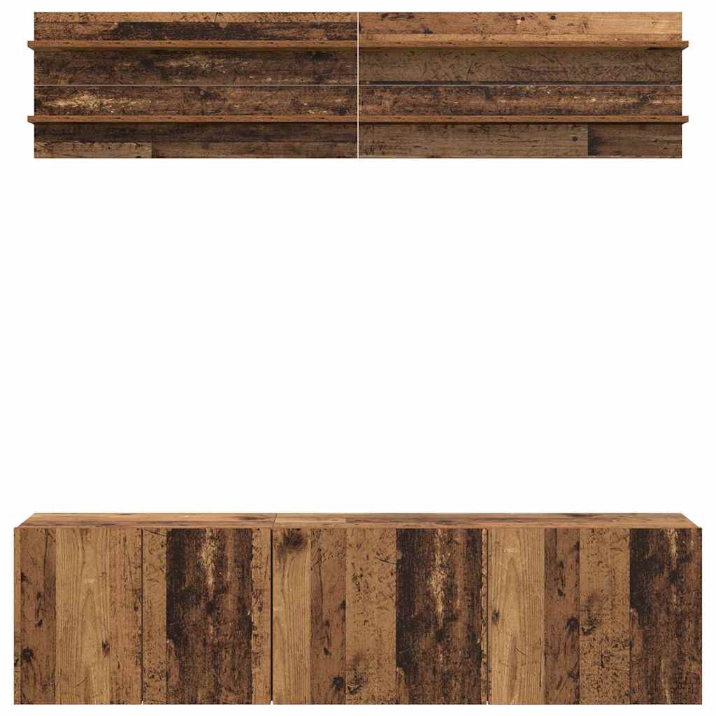 3403568 9 Unități TV Pe perete 6 pcs Lemn vechi Lemn compozit Unități TV Pe perete 6 pcs Lemn vechi Lemn compozit - imagine 9