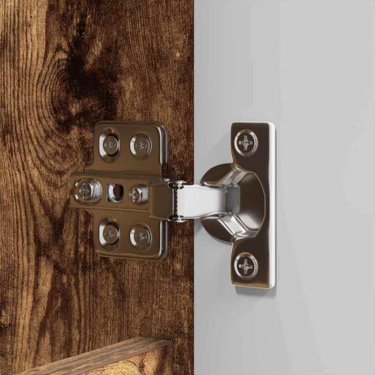 3403845 10 Set de mobilier pentru baie 4 pcs Stejar fumuriu Lemn compozit 3403845 10