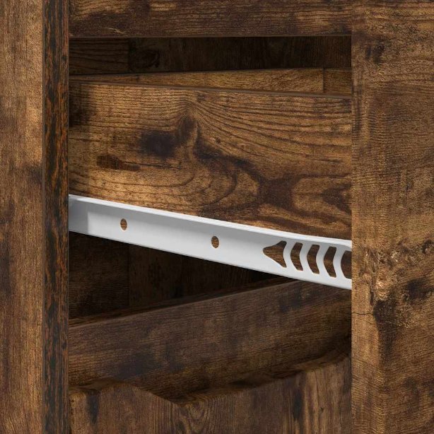 3403845 12 Set de mobilier pentru baie 4 pcs Stejar fumuriu Lemn compozit Set de mobilier pentru baie 4 pcs Stejar fumuriu Lemn compozit - imagine 12