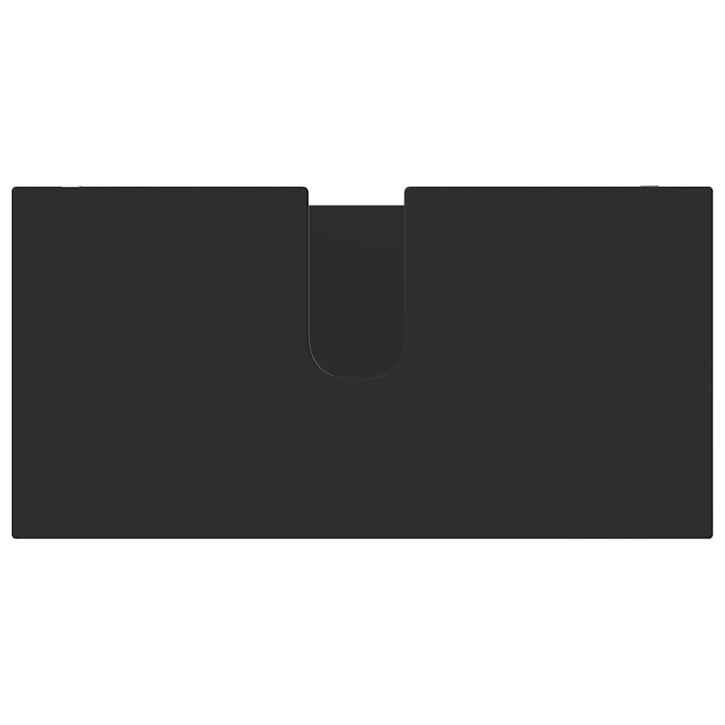 3403851 8 Set de mobilier pentru baie cu sertar 3 pcs Negru Lemn compozit Set de mobilier pentru baie cu sertar 3 pcs Negru Lemn compozit - imagine 8