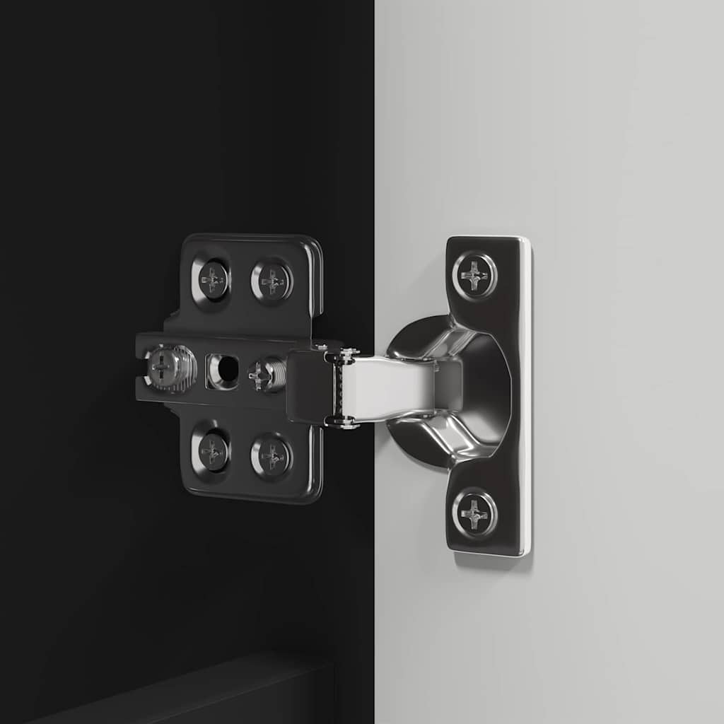 3403851 9 Set de mobilier pentru baie cu sertar 3 pcs Negru Lemn compozit Set de mobilier pentru baie cu sertar 3 pcs Negru Lemn compozit - imagine 9