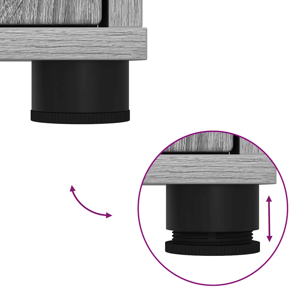 3403856 12 Set de mobilier pentru baie 3 pcs Gri Sonoma Lemn compozit Set de mobilier pentru baie 3 pcs Gri Sonoma Lemn compozit - imagine 12