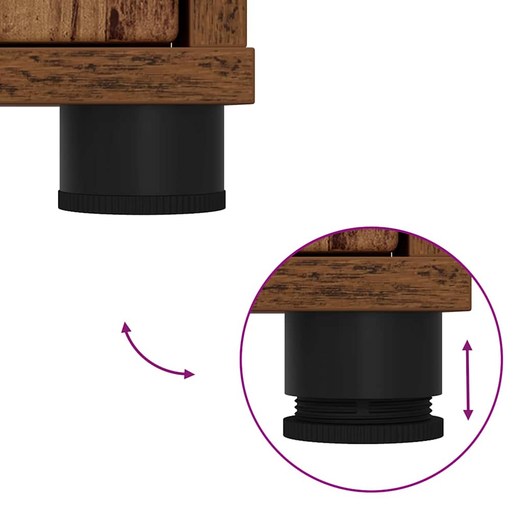 3403858 12 Set de mobilier pentru baie 3 pcs Lemn Vechi Lemn compozit Set de mobilier pentru baie 3 pcs Lemn Vechi Lemn compozit - imagine 12