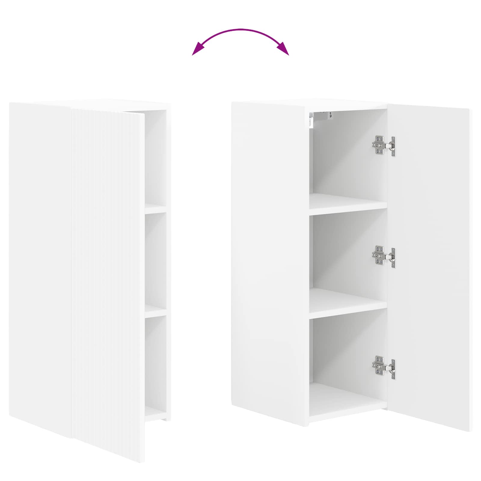 3408970 11 Set comodă TV Pe perete 2 pcs Alb Lemn compozit Set comodă TV Pe perete 2 pcs Alb Lemn compozit - imagine 11