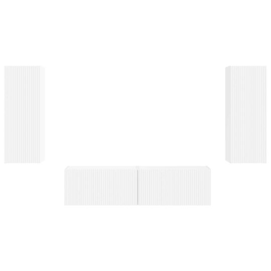 3408970 7 Set comodă TV Pe perete 2 pcs Alb Lemn compozit 3408970 7