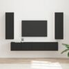 3408980 1 Set comodă TV Pe perete 3 pcs Negru Lemn compozit 3408980 1