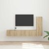 3408990 1 Set comodă TV Pe perete 2 pcs Stejar Sonoma Lemn compozit 3408990 1