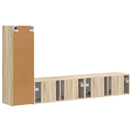 3408990 8 Set comodă TV Pe perete 2 pcs Stejar Sonoma Lemn compozit 3408990 8