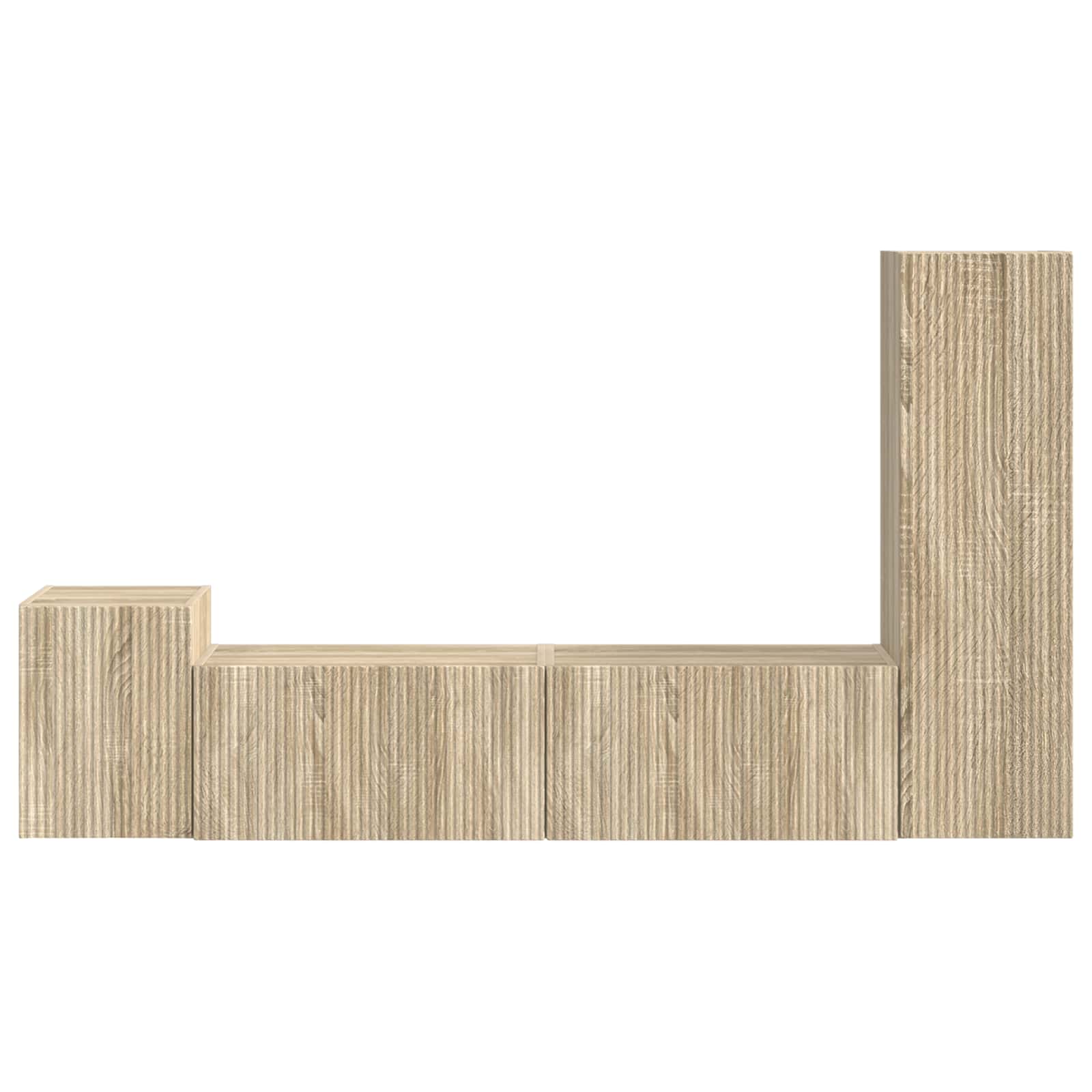 3408999 8 Set comodă TV Pe perete 4 pcs Stejar Sonoma Lemn compozit Set comodă TV Pe perete 4 pcs Stejar Sonoma Lemn compozit - imagine 8