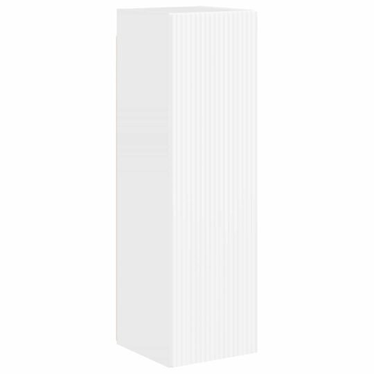 3409010 6 Set comodă TV Pe perete 3 pcs Alb lucios Lemn compozit 3409010 6