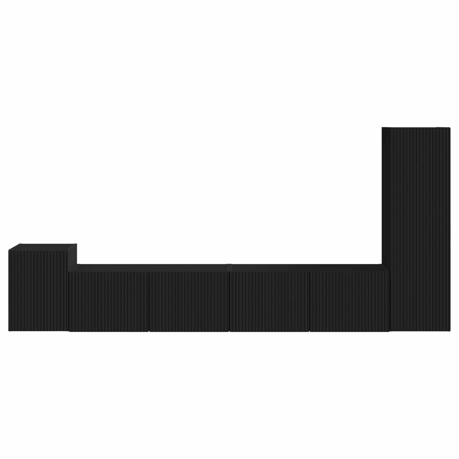 3409016 8 Set comodă TV Pe perete 3 pcs Negru Lemn compozit Set comodă TV Pe perete 3 pcs Negru Lemn compozit - imagine 8