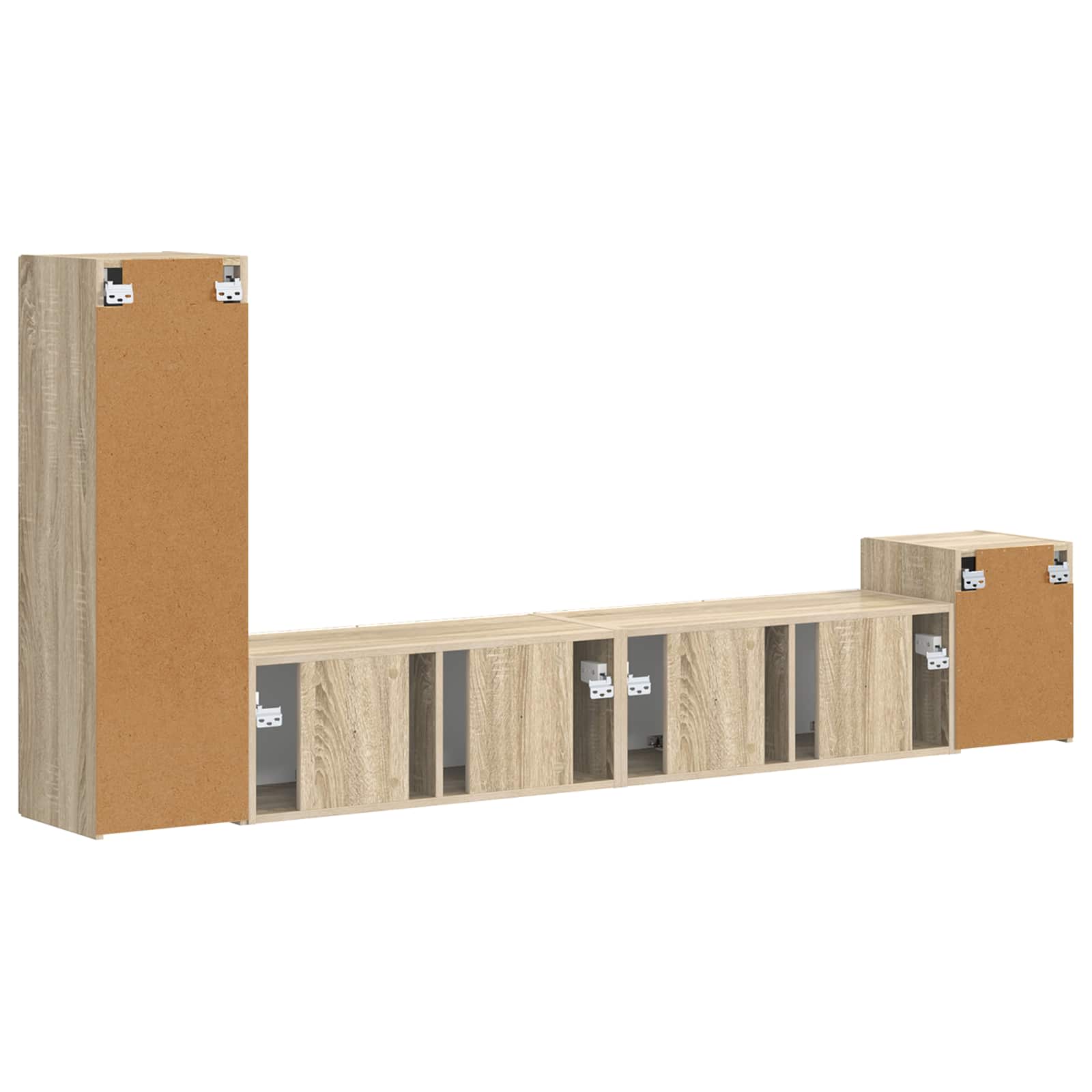 3409017 9 Set comodă TV Pe perete 3 pcs Stejar Sonoma Lemn compozit Set comodă TV Pe perete 3 pcs Stejar Sonoma Lemn compozit - imagine 9