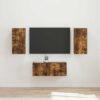 3409065 1 Set comodă TV Pe perete 6 pcs Stejar fumuriu Lemn compozit 3409065 1