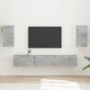 3409072 1 Set comodă TV Pe perete 3 pcs Gri din beton Lemn compozit 3409072 1