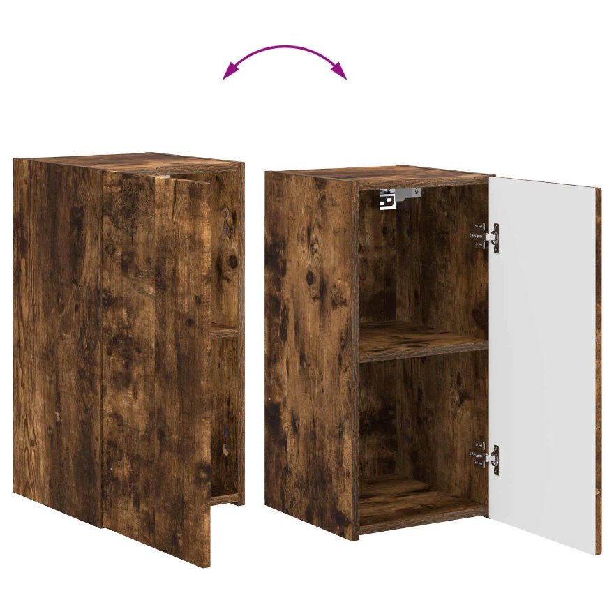 3409074 11 Set comodă TV Pe perete 3 pcs Stejar fumuriu Lemn compozit Set comodă TV Pe perete 3 pcs Stejar fumuriu Lemn compozit - imagine 11