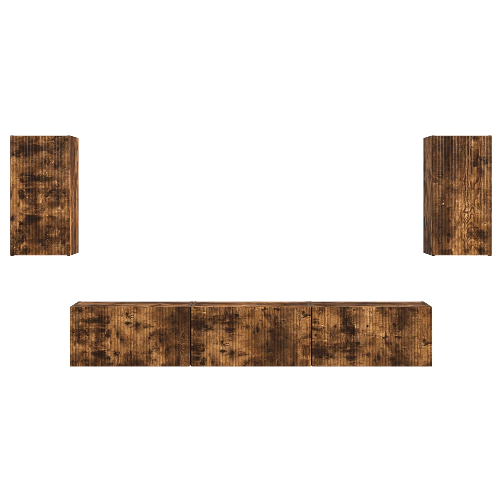 3409074 7 Set comodă TV Pe perete 3 pcs Stejar fumuriu Lemn compozit Set comodă TV Pe perete 3 pcs Stejar fumuriu Lemn compozit - imagine 7