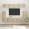 3409089 1 Set comodă TV Pe perete 5 pcs Stejar Sonoma Lemn compozit 3409089 1