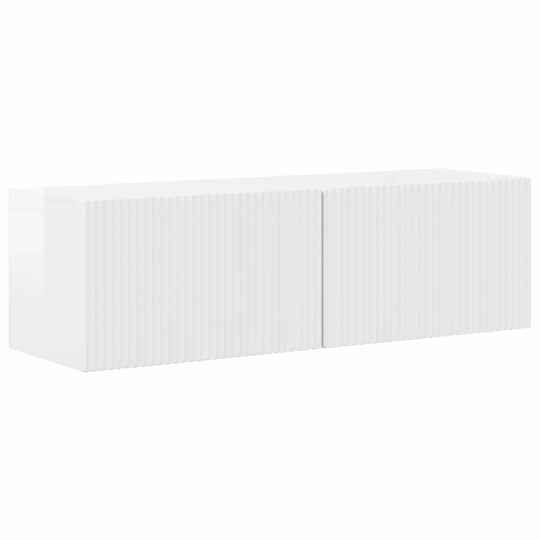 3409091 5 Set comodă TV Pe perete 5 pcs Alb lucios Lemn compozit 3409091 5