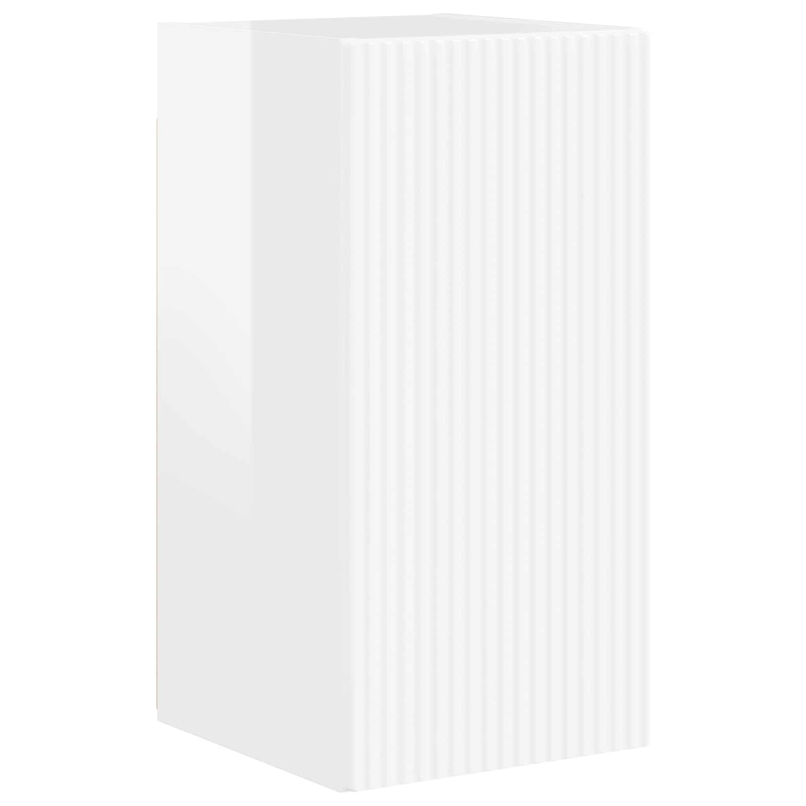 3409091 6 Set comodă TV Pe perete 5 pcs Alb lucios Lemn compozit Set comodă TV Pe perete 5 pcs Alb lucios Lemn compozit - imagine 6