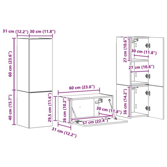 3409100 13 3 pcs Alb lucios 3409100 13