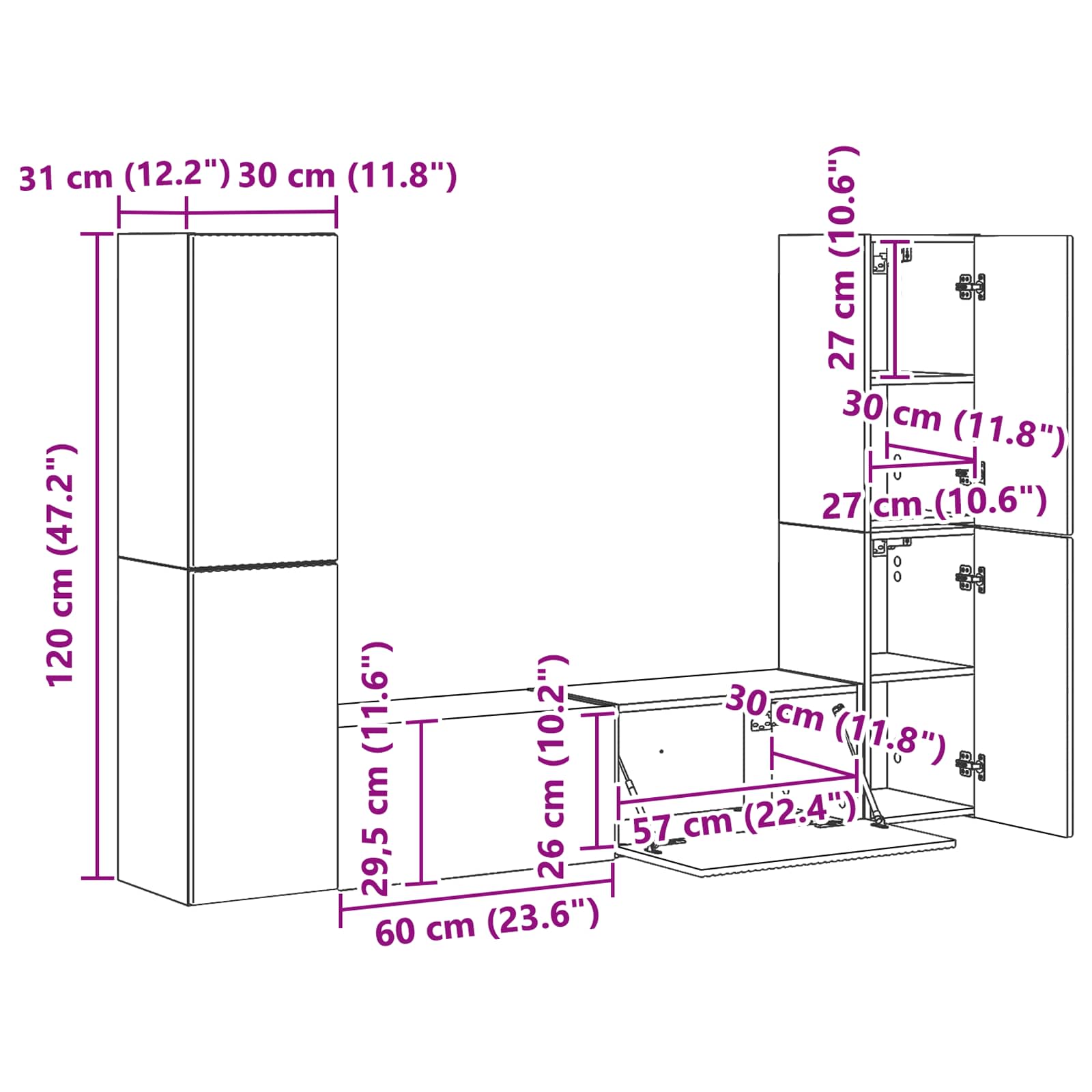3409106 13 3 pcs Negru 3 pcs Negru - imagine 13