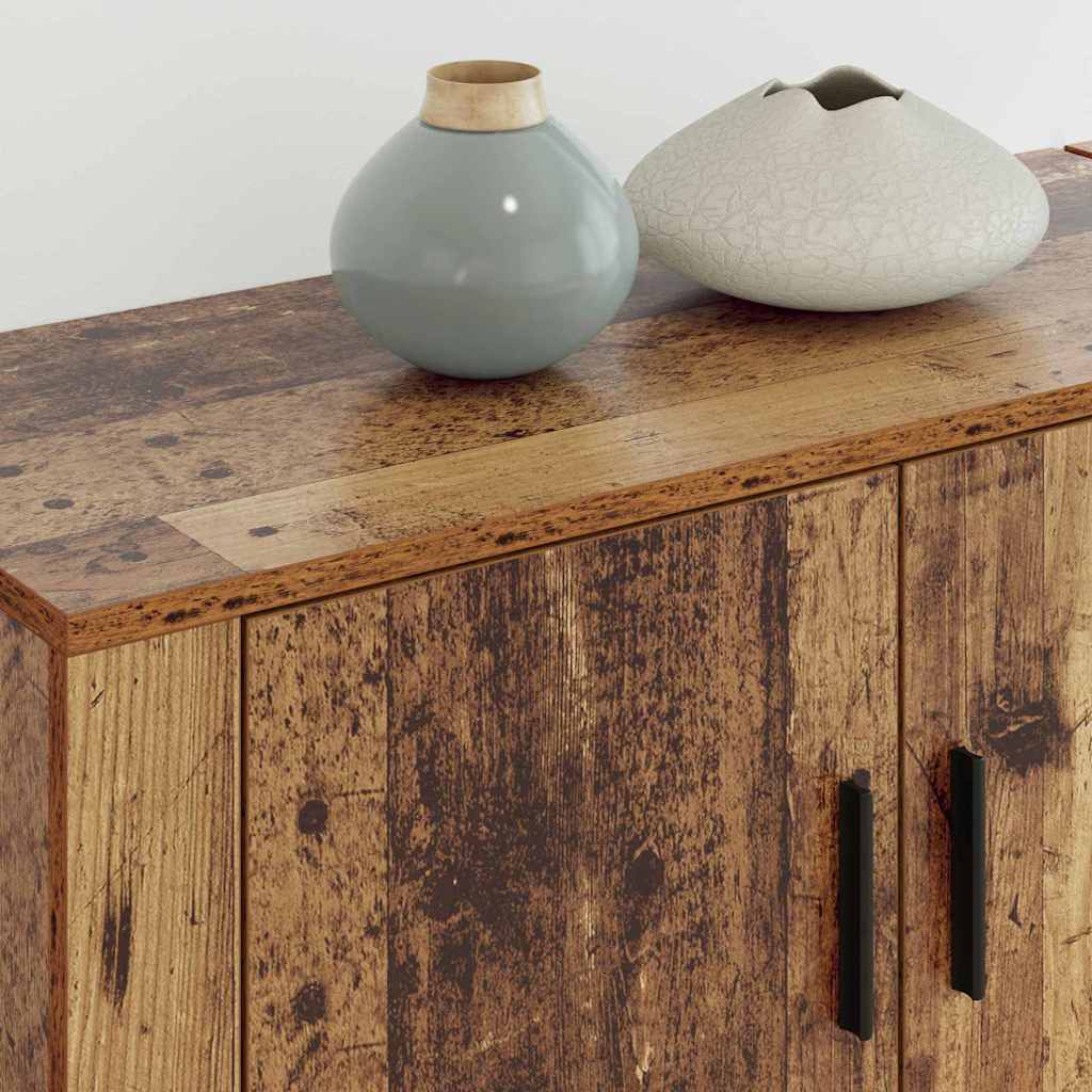 3415569 4 Set Dulap TV montat pe perete Pe perete 2 pcs Lemn Vechi Set Dulap TV montat pe perete Pe perete 2 pcs Lemn Vechi - imagine 4