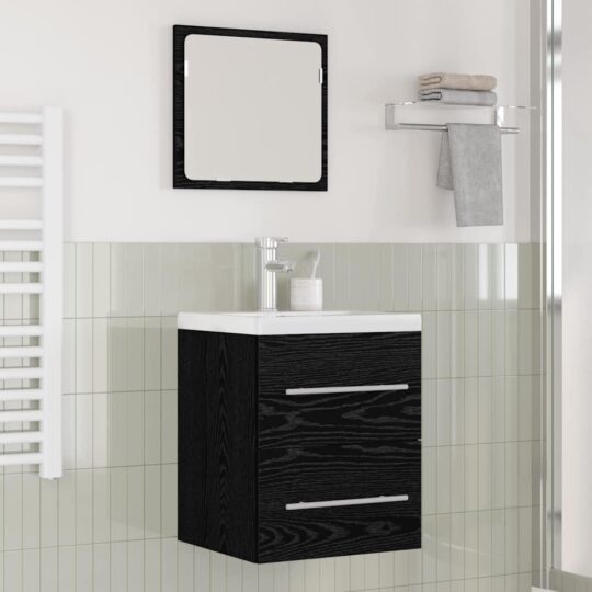 Dulap pentru Chiuveta de Baie Stejar Negru 41 x 38,5 x 48 cm