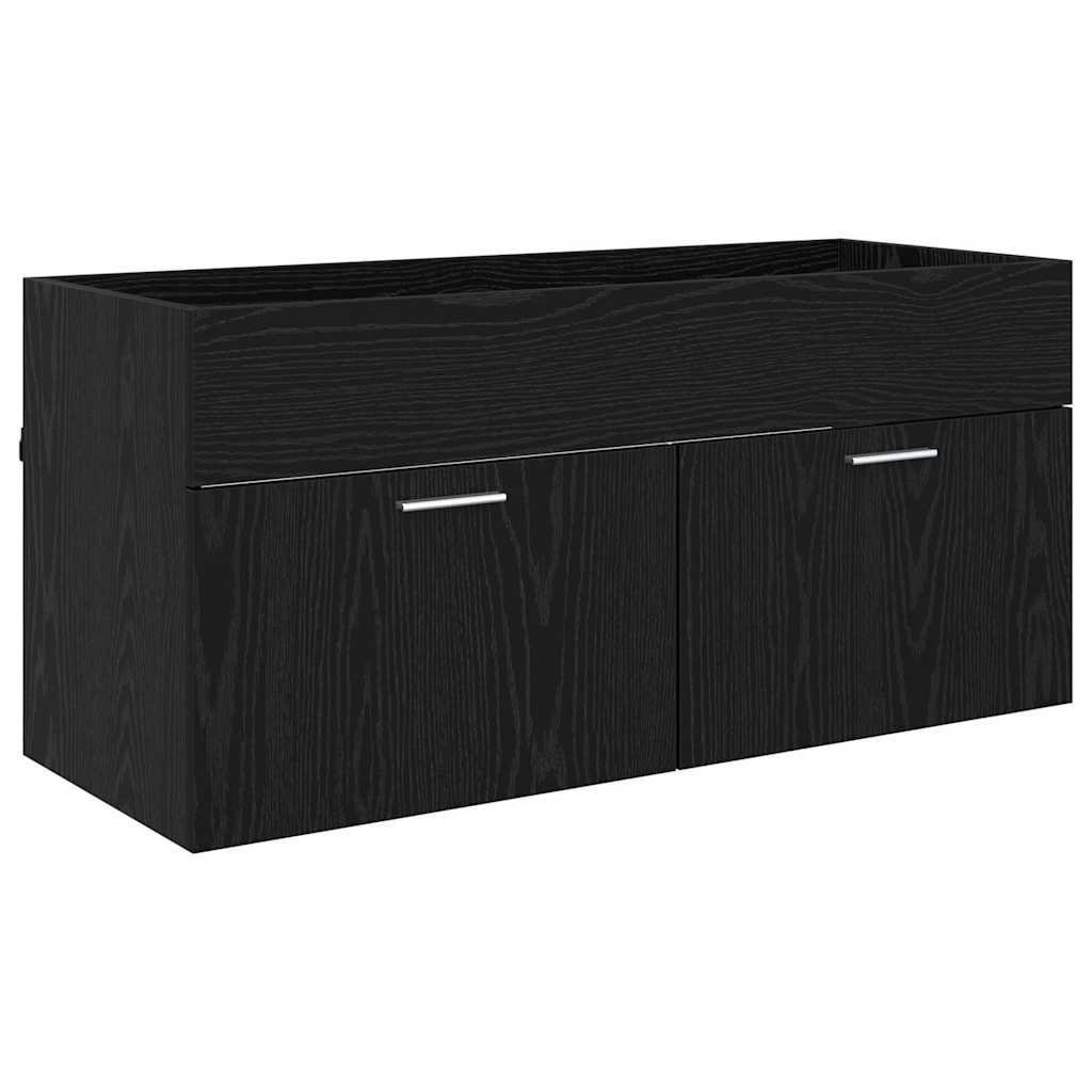 3416196 5 Dulap de Baie Stejar Negru 100 x 38,5 x 46 cm Lemn compozit Dulap de Baie Stejar Negru 100 x 38,5 x 46 cm Lemn compozit - imagine 5