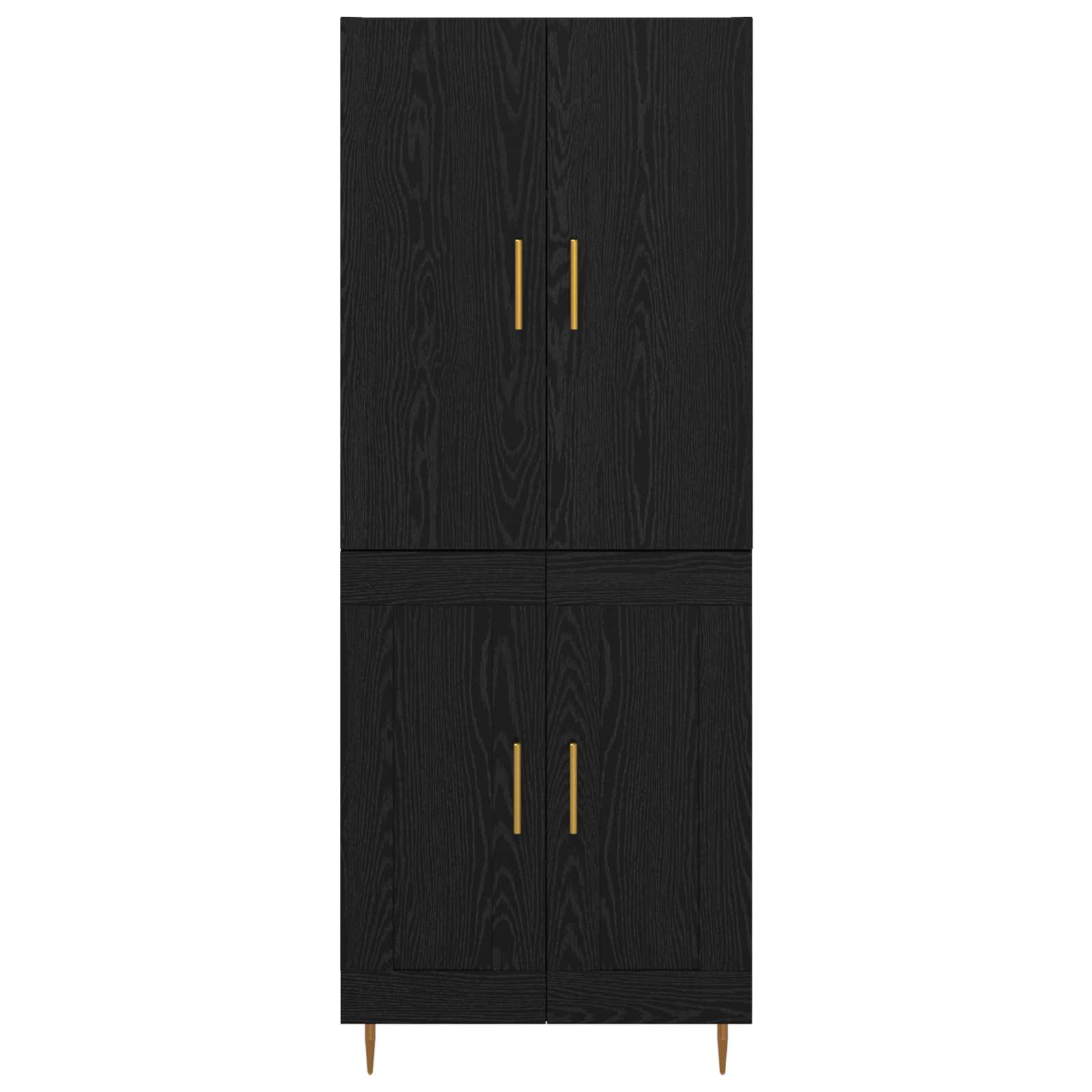 Bufet Pe perete Stejar Negru 69,5 x 34 x 180 cm Lemn compozit - imagine 8