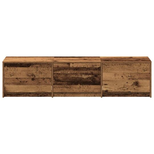 3418718 7 Dulap TV cu LED-uri Lemn Vechi 162 x 34 x 40 cm Lemn compozit 3418718 7