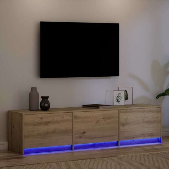 3418720 5 Dulap TV cu LED-uri cu sertar Stejar artizanal 162 x 34 x 40 cm 3418720 5