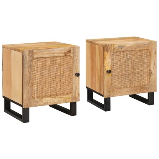 Dulap de noapte 2 pcs natural 40 x 33,5 x 46 cm