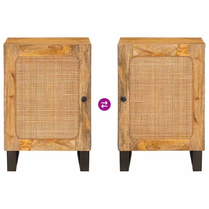 4018065 10 Dulap de Baie cu raft Maro 38 x 33 x 58 cm Lemn de mango solid Dulap de Baie cu raft Maro 38 x 33 x 58 cm Lemn de mango solid - imagine 10