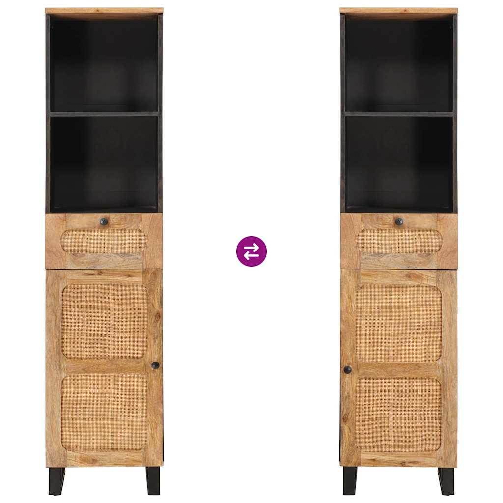 4018066 10 Dulap de Baie cu raft Maro 38 x 33 x 160 cm Lemn de mango solid Dulap de Baie cu raft Maro 38 x 33 x 160 cm Lemn de mango solid - imagine 10