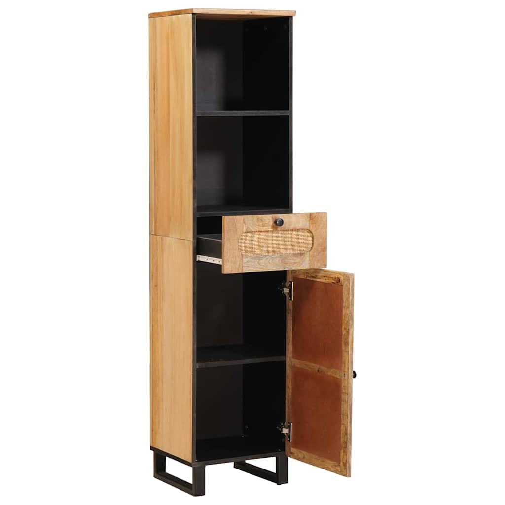 4018066 2 Dulap de Baie cu raft Maro 38 x 33 x 160 cm Lemn de mango solid Dulap de Baie cu raft Maro 38 x 33 x 160 cm Lemn de mango solid - imagine 2