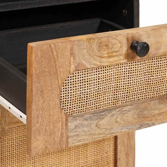 4018066 7 Dulap de Baie cu raft Maro 38 x 33 x 160 cm Lemn de mango solid 4018066 7