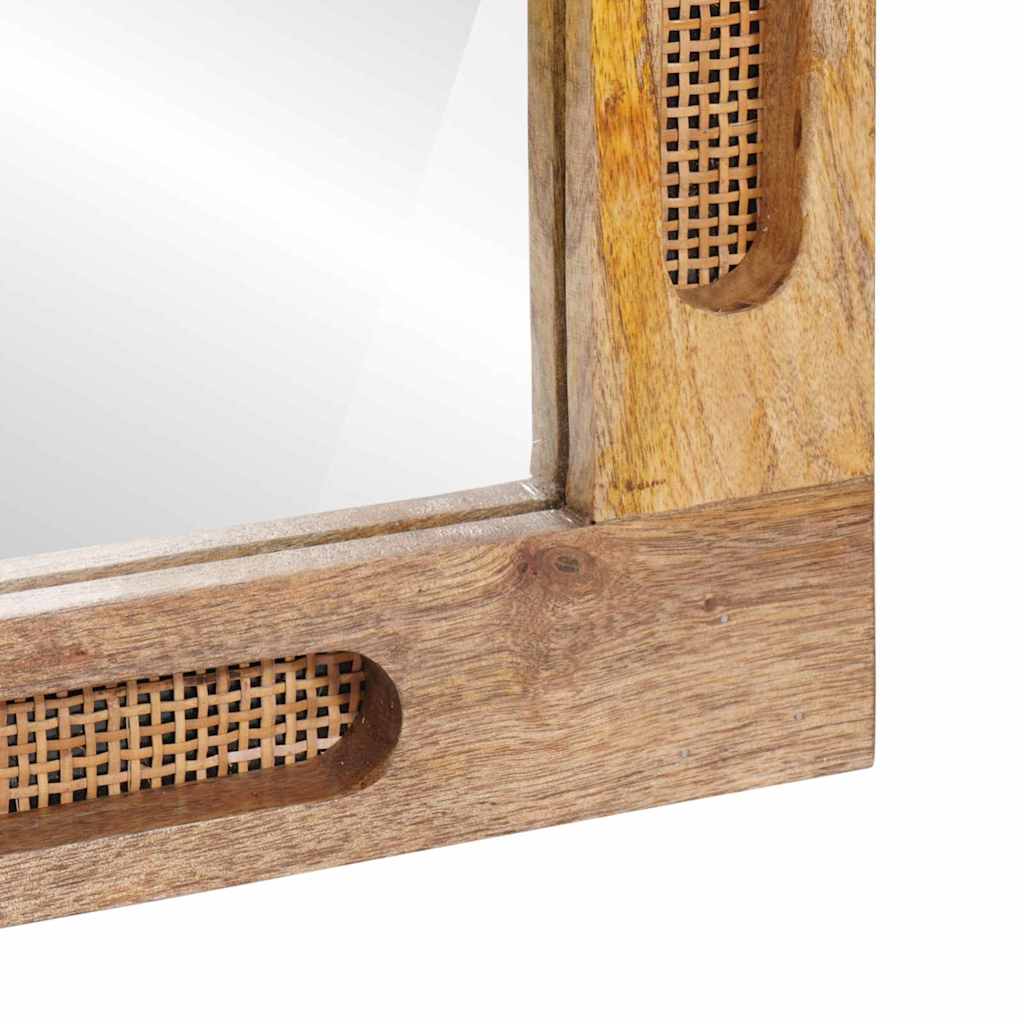 4018075 6 Oglindă pentru baie Maro 50 x 70 x 3 cm Lemn de mango solid Oglindă pentru baie Maro 50 x 70 x 3 cm Lemn de mango solid - imagine 6