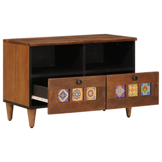 Alternative view of Masă de cafea Maro 80 x 54 x 40 cm Lemn de mango solid