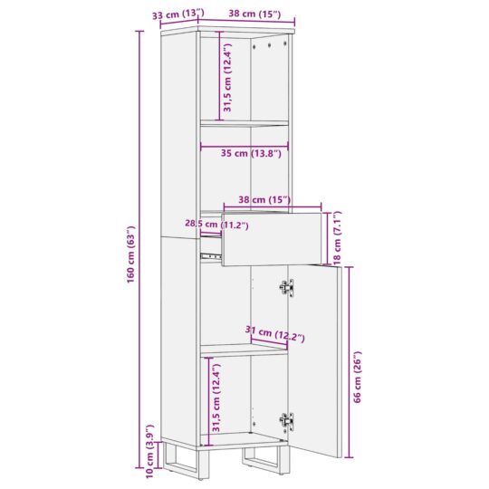4018318 12 Dulap de Baie Simplu 4018318 12
