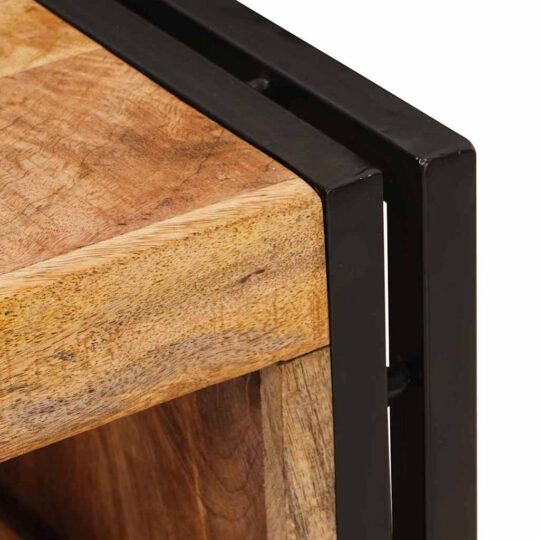 4104763 7 Raft pentru vin 100 x 45 x 33 cm Lemn de Mango Solid și Şlefuit 4104763 7