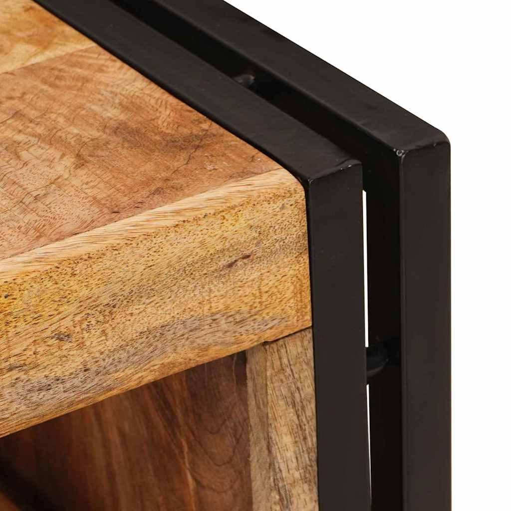 4104763 7 Raft pentru vin 100 x 45 x 33 cm Lemn de Mango Solid și Şlefuit Raft pentru vin 100 x 45 x 33 cm Lemn de Mango Solid și Şlefuit - imagine 7