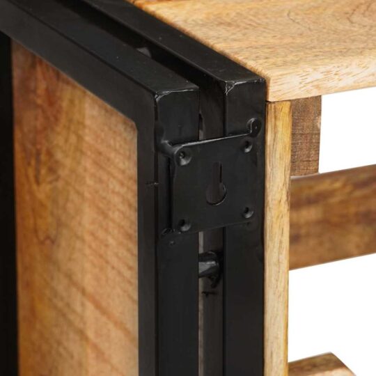 4104763 9 Raft pentru vin 100 x 45 x 33 cm Lemn de Mango Solid și Şlefuit 4104763 9