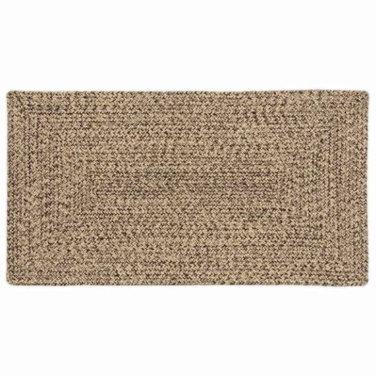 Covor Basketweave Natural și negru 60 x 110 cm Iută
