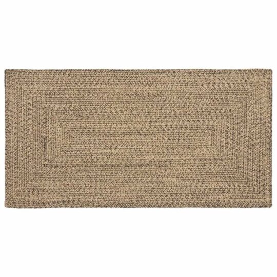 Covor Basketweave Natural și negru 100 x 200 cm Iută