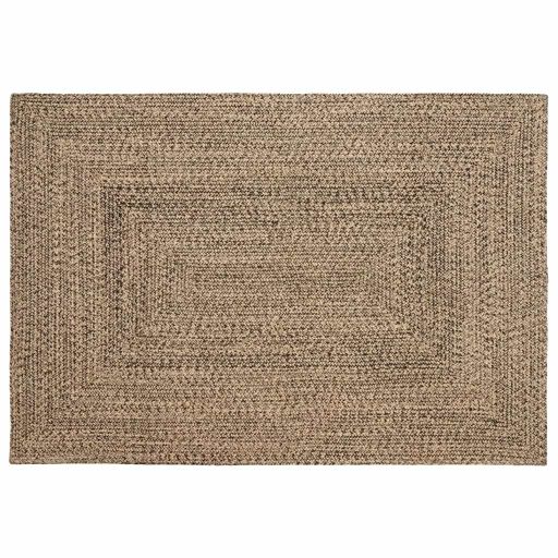 Covor Basketweave Natural și negru 140 x 200 cm Iută