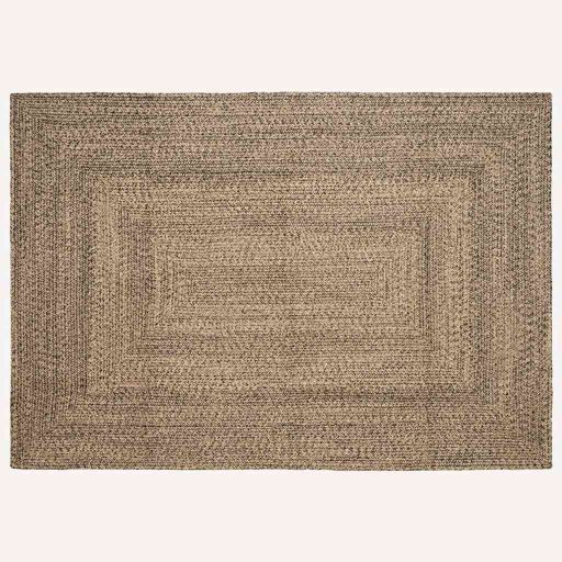 Covor Basketweave Natural și negru 240 x 340 cm Iută