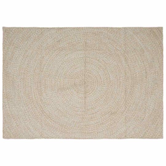 Covor Natural și Alb 200 x 290 cm Iută