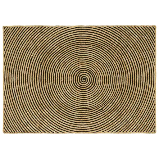 Covor Natural și Negru 120 x 170 cm Iută