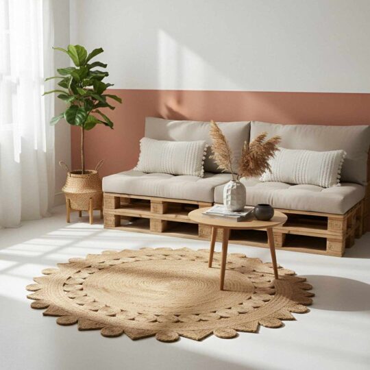 Alternative view of Covor Maro Ø 180 cm Iută